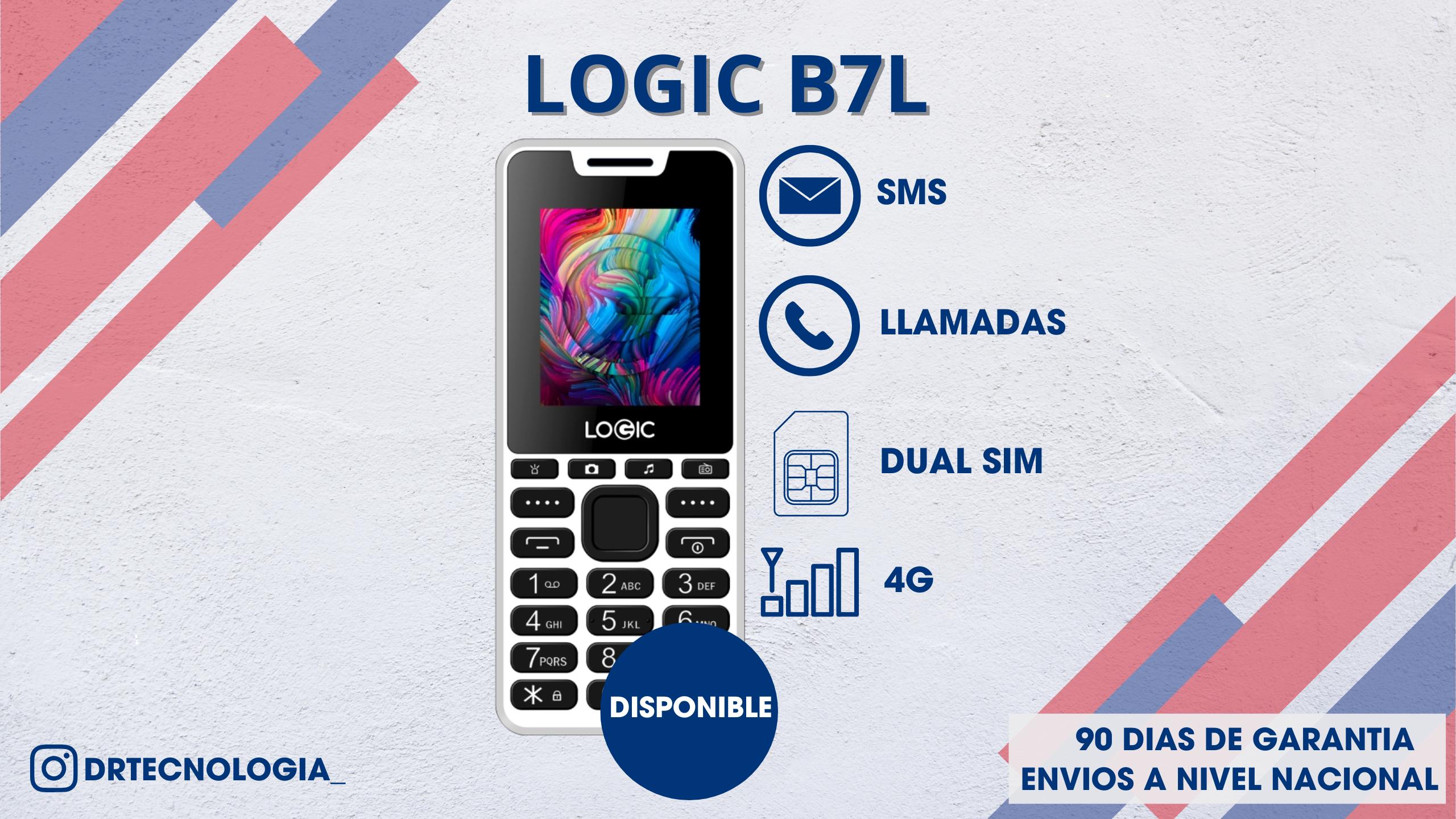 TELEFONO BASICO LOGIC B7L 